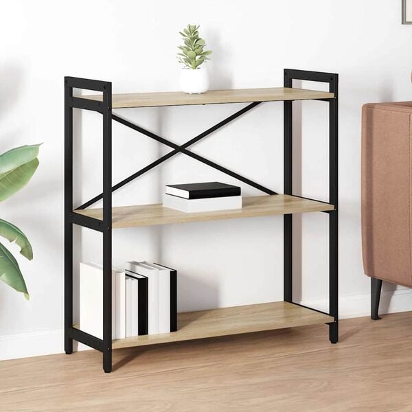 vidaXL Estante de libros Roble Sonoma 80 x 30 x 85 cm