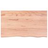 vidaXL Encimera baño madera maciza tratada marrón claro 100x60x(2-6)cm