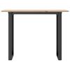 vidaXL Mesa de comedor marco O madera maciza pino y acero 100x50x75cm