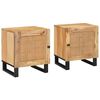 vidaXL Armario de Noche 2 pcs Natural 40 x 33 x 46 cm