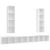 vidaXL Muebles de sal&oacute;n de pared 4 piezas madera de ingenier&iacute;a blanco