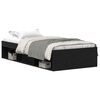 vidaXL Estructura de cama sin colch&oacute;n roble negro 100x200 cm