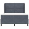 vidaXL Cama tipo Box Spring Gris oscuro 190 x 140 cm Poli&eacute;ster