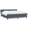 vidaXL Cama box spring con colchones terciopelo gris oscuro 180x210 cm