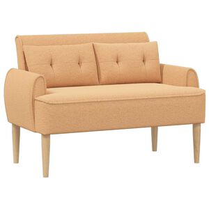 vidaXL Sof&aacute; amoroso con botones acolchados Beige 117 x 67 x 77 cm