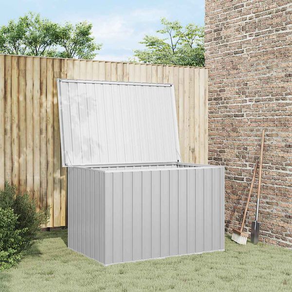vidaXL Caja de almacenaje para jard&iacute;n gris 149x99x93 cm