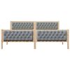 vidaXL Estructura de cama con cabecera Gris Claro 200 x 200 cm