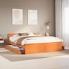 vidaXL Cama sin colch&oacute;n con cabecero madera de pino marr&oacute;n 180x200 cm