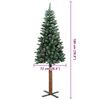 vidaXL Árbol de Navidad Delgado con 300 LED con soporte Verde y 180 cm