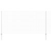vidaXL Valla con Poste Plateado 1,2 x 10 m Acero
