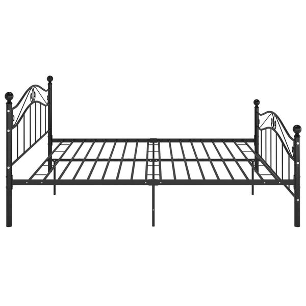 vidaXL Estructura de cama de metal negro 200x200 cm