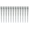 vidaXL Picas de tierra 12 uds acero galvanizado plateado 10x10x91 cm