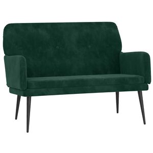 vidaXL Banco de terciopelo verde oscuro 108x79x79 cm