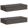 vidaXL Caja de almacenamiento con ventana superior transparente 2 uds.