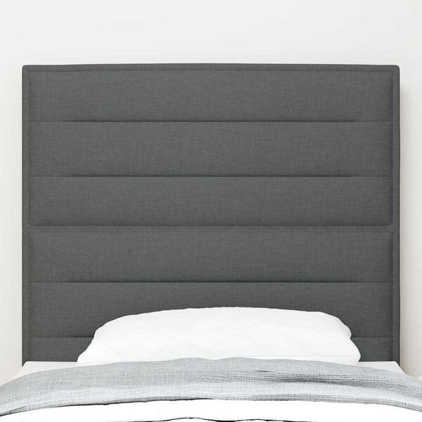 vidaXL Cabecero Gris oscuro 90 cm tela