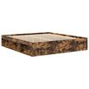 vidaXL Estructura de cama roble ahumado 180x200 cm