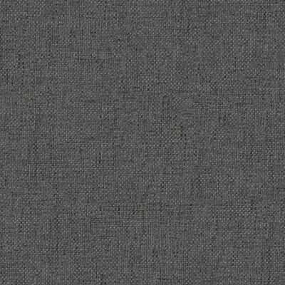 vidaXL Reposapiés de tela y cuero sintético gris oscuro 60x60x36 cm