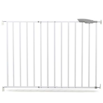 Fenss Puerta de seguridad Oslo 73-107 cm metal blanco 64633