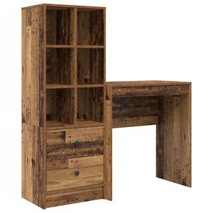 vidaXL Escritorio Madera vieja 115,5 x 40 x 127 cm 2 uds.