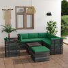 vidaXL Muebles de palets para jard&iacute;n 8 pzas cojines madera maciza pino