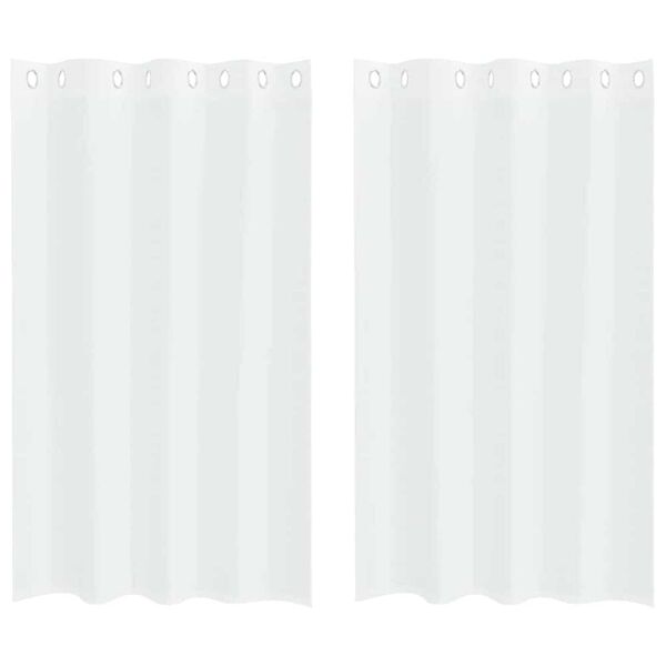 vidaXL Cortina de Voilé con cortinas 2 pcs 175 x 140 cm Poliéster