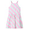 Vestido infantil sin mangas con cord&oacute;n rosa 128
