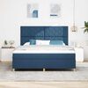 vidaXL Cama tipo Box Spring con colch&oacute;n Azul 180 x 200 cm tela