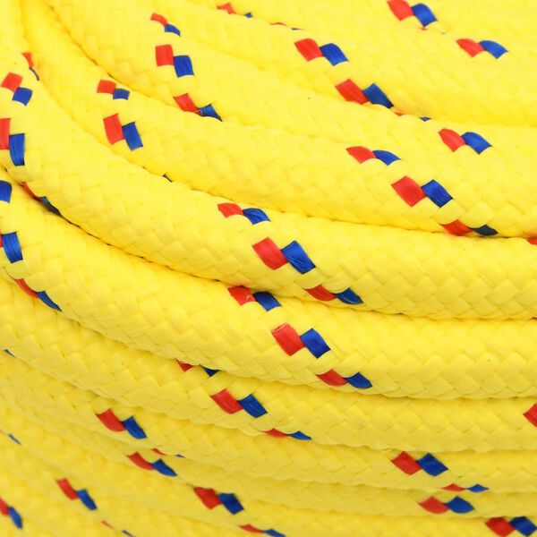 vidaXL Cuerda de barco polipropileno amarillo 16 mm 25 m
