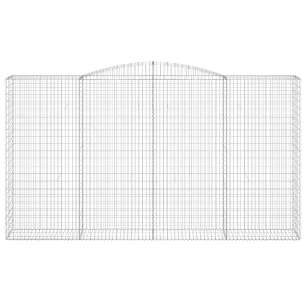 vidaXL Cesta gaviones forma arco hierro galvanizado 400x50x220/240 cm