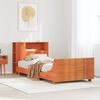 vidaXL Estructura de cama sin colch&oacute;n madera maciza marr&oacute;n 75x190 cm