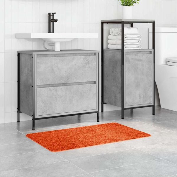 vidaXL Alfombrilla de ba&ntilde;o antideslizante Naranja 50 x 80 cm PP