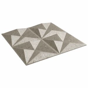vidaXL Paneles de pared 12 uds. 50 x 50 cm Origami Bet&oacute;n Espuma XPS