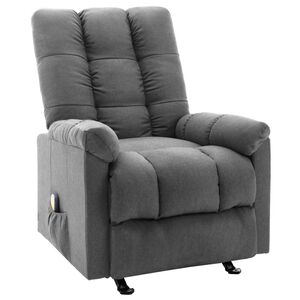 vidaXL Sill&oacute;n de masaje reclinable de tela gris claro