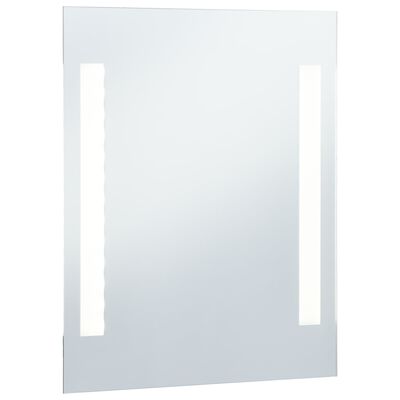 vidaXL Espejo de pared de baño con LED 50x60 cm