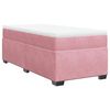 vidaXL Cama box spring con colch&oacute;n terciopelo rosa 80x200 cm
