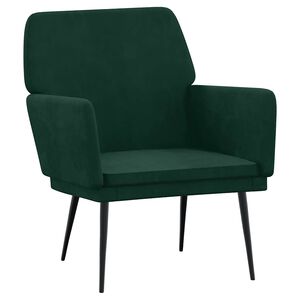 vidaXL Sill&oacute;n de terciopelo verde oscuro 62x79x79 cm