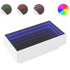 vidaXL Mesa de centro con LED madera de ingenier&iacute;a blanca 90x50x30 cm