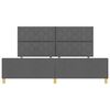 vidaXL Estructura de cama con cabecera Gris oscuro 200 x 200 cm tela