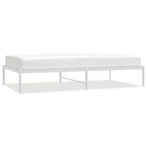 vidaXL Estructura de cama sin colch&oacute;n metal blanco 100x190 cm