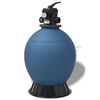 vidaXL Filtro de arena para piscina Azul &Oslash; 55.9 x 96.5 cm PE