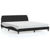 vidaXL Estructura de cama Dover cuero sint&eacute;tico negro blanco 180x200 cm