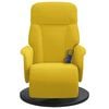 vidaXL Sill&oacute;n reclinable masaje con reposapi&eacute;s terciopelo amarillo