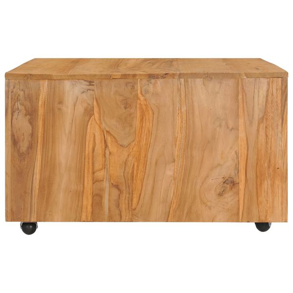 vidaXL Mesa de centro de madera de teca maciza 80x80x40 cm