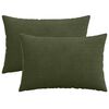 vidaXL Funda de almohada 2 pcs HEERLEN Verde 30 x 50 cm pana