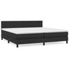 vidaXL Cama box spring con colch&oacute;n cuero sint&eacute;tico negro 200x200 cm