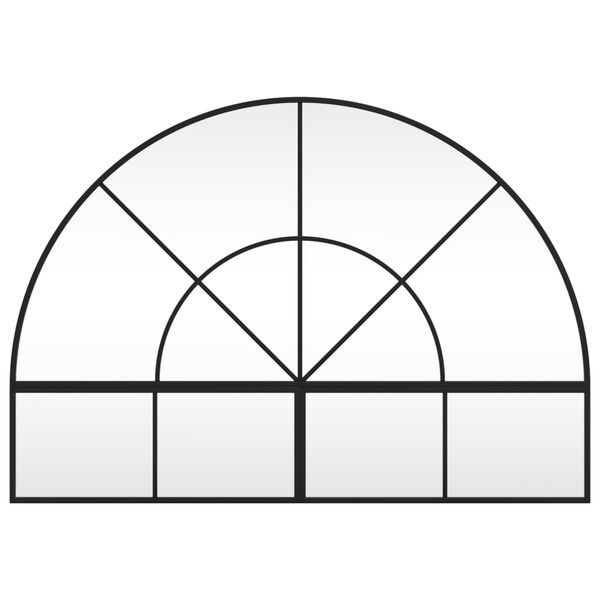vidaXL Espejo de pared arco de hierro negro 100x70 cm