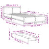 vidaXL Cama con cajones madera de ingeniería marrón roble 100x200 cm