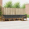 vidaXL Conjunto de sof&aacute;s de exterior 5 pcs Natural y Antracita