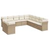 vidaXL Set de sof&aacute;s de jard&iacute;n 11pzas con cojines rat&aacute;n sint&eacute;tico beige