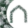 vidaXL Guirnalda de Navidad Verde y blanco 270 cm PVC
